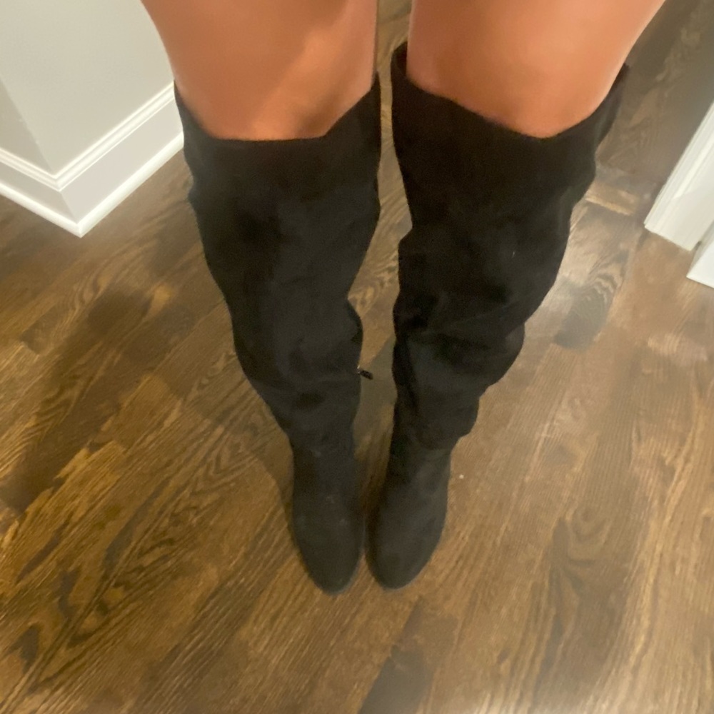 Jessica simpson black suede boots